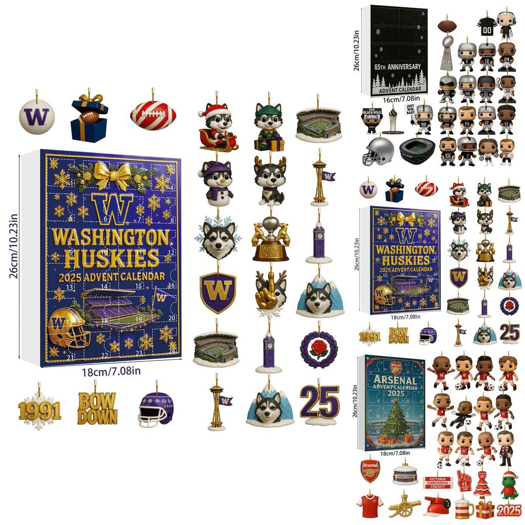 Арсенал Ливерпуль Футбол Акриловый Рождественский Блайнд Бокс Украшение на Елку с Мультяшными Персонажами для Праздничного Декора