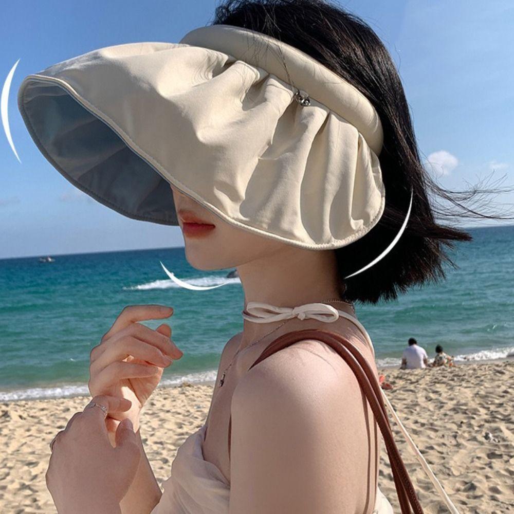 Женская повязка на голову Шляпа-ракушка Без верха Складная кепка с козырьком Простая кепка для защиты от солнца Путешествия