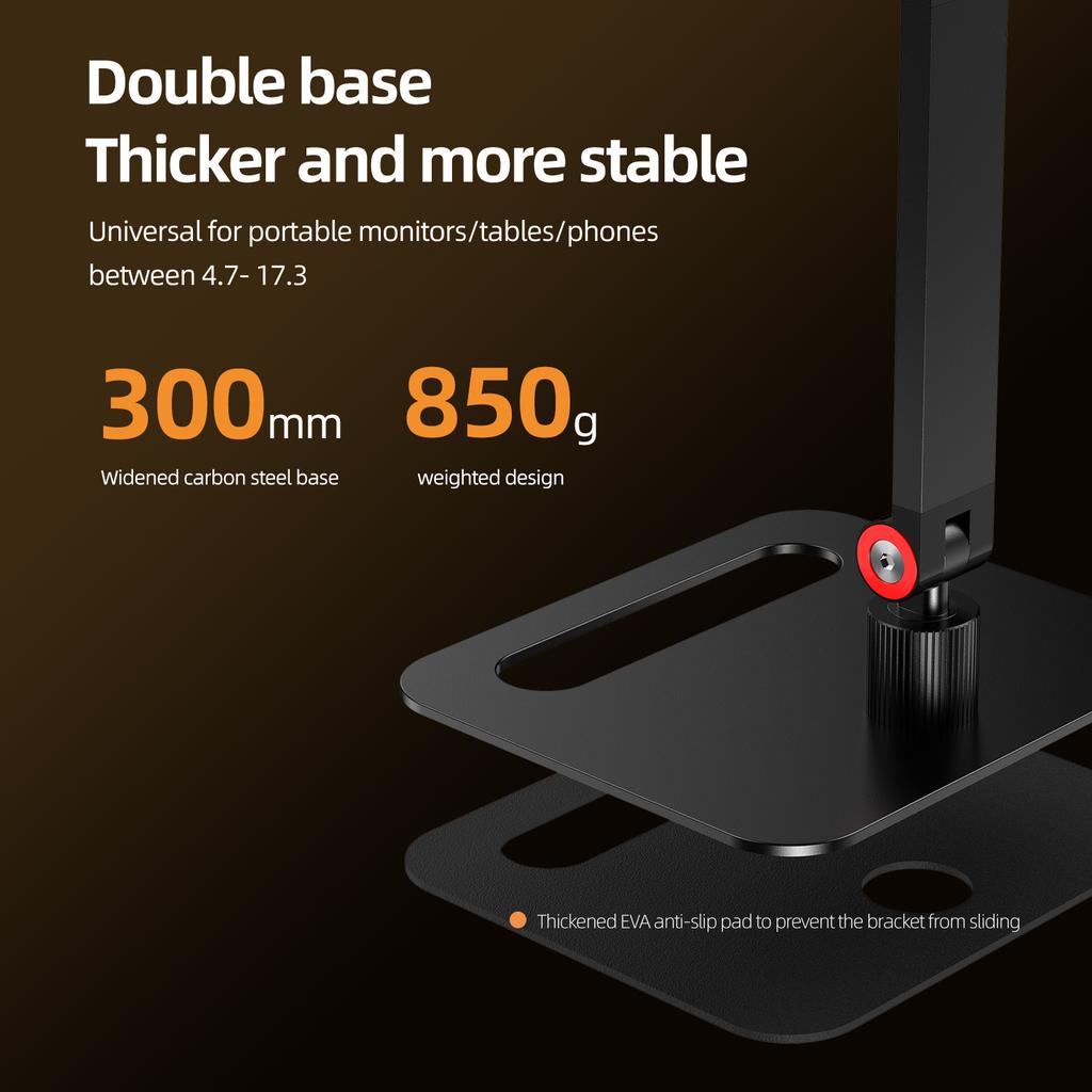 UPERFECT Ustand D9 Flexible Steel Spring Clip For 13.3-17.3" Portable Monitor Bracket 360° Adjustable External Vertical Screen