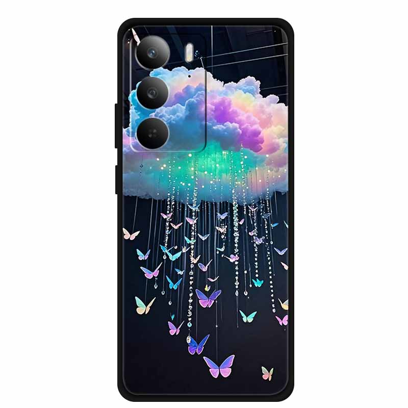 Чехол для Realme C75 4G Global C 75 Телефонный Чехол Милые Кошки Задняя Крышка ТПУ Мягкий Силикон Защитник Градиентный Щит Funda для Realme 14X