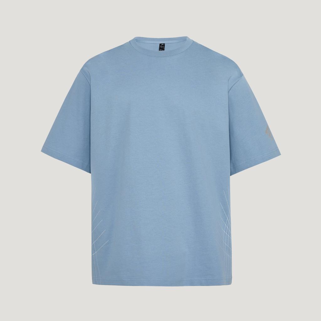 Adidas T Shirts Men's Texture Blue Crew Neck