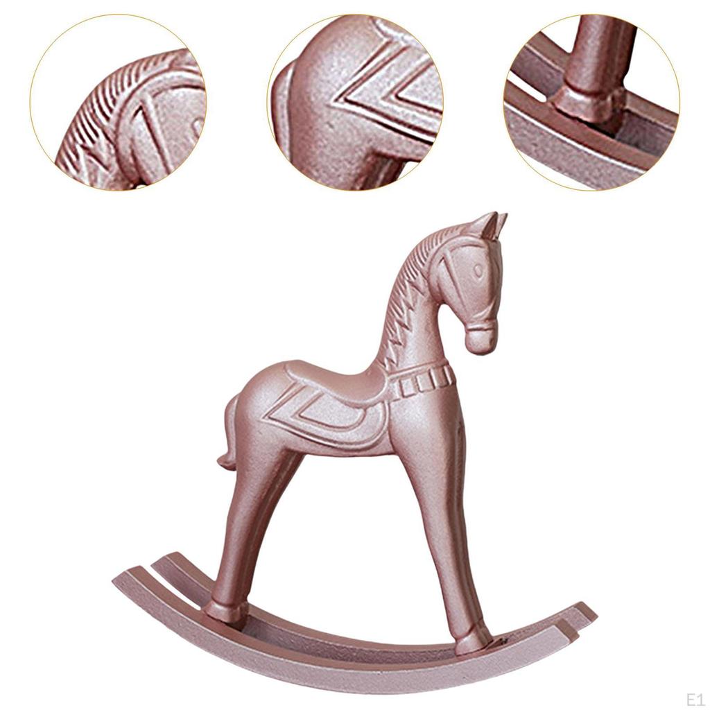 Статуя лошади-качалки, украшение на праздничный сезон, фигурка для бара, стола, кафе