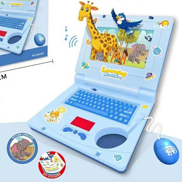 Kids Learning Laptop LED Electronic Learning Machine With Music And Light Cognitive Educational Toy Gift For Children