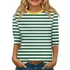 Children's 3/4 Sleeve Tops Casual  Print T Shirt Round Neck Pullover Blouse