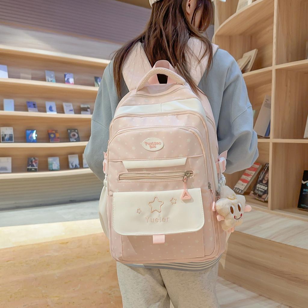 Школьный рюкзак Милый Конфетный Цвет ins Нишевый Корейский Сладкий Школьный Рюкзак Девочки Ученик Средней Школы Рюкзак Рюкзак Большой Вместимости