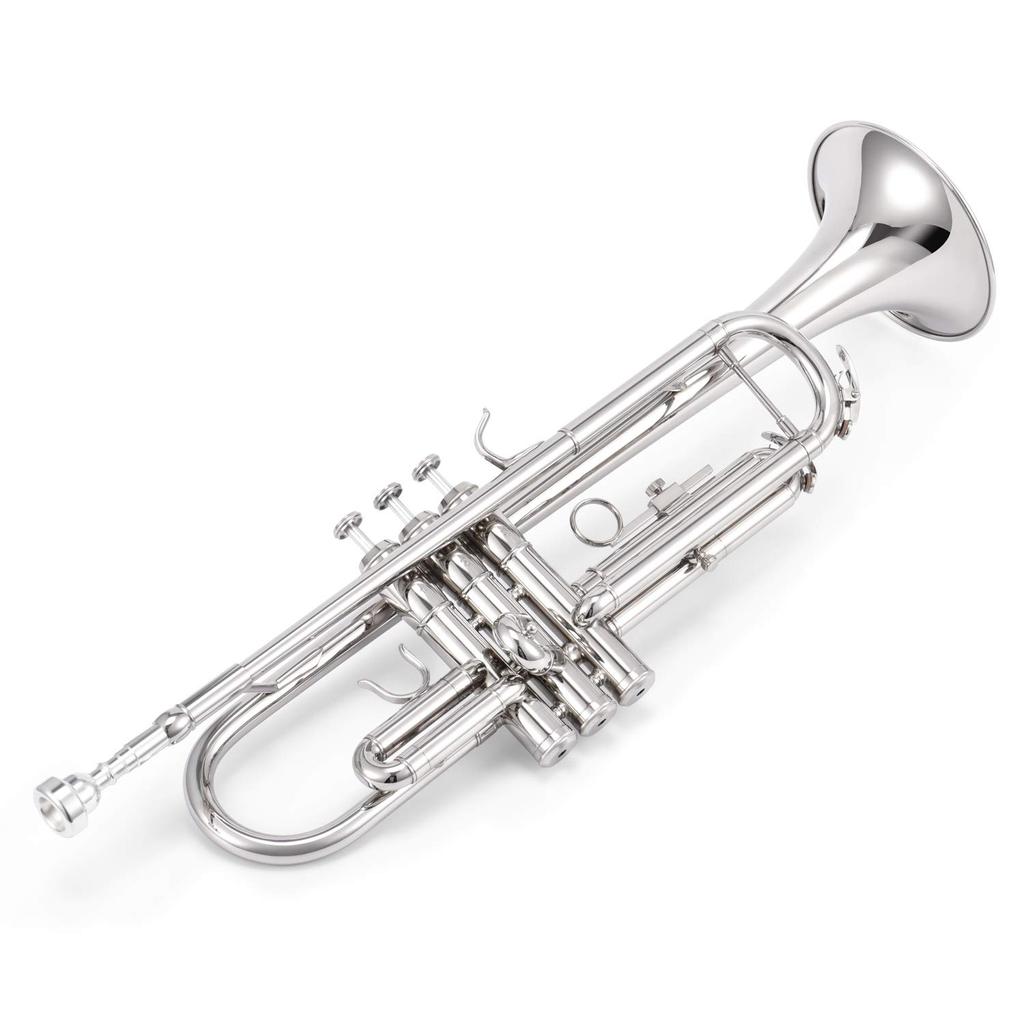 Eastar Trumpet Bb Tone Trumpet Beginner with Clean Accessories (Nickel Plated)