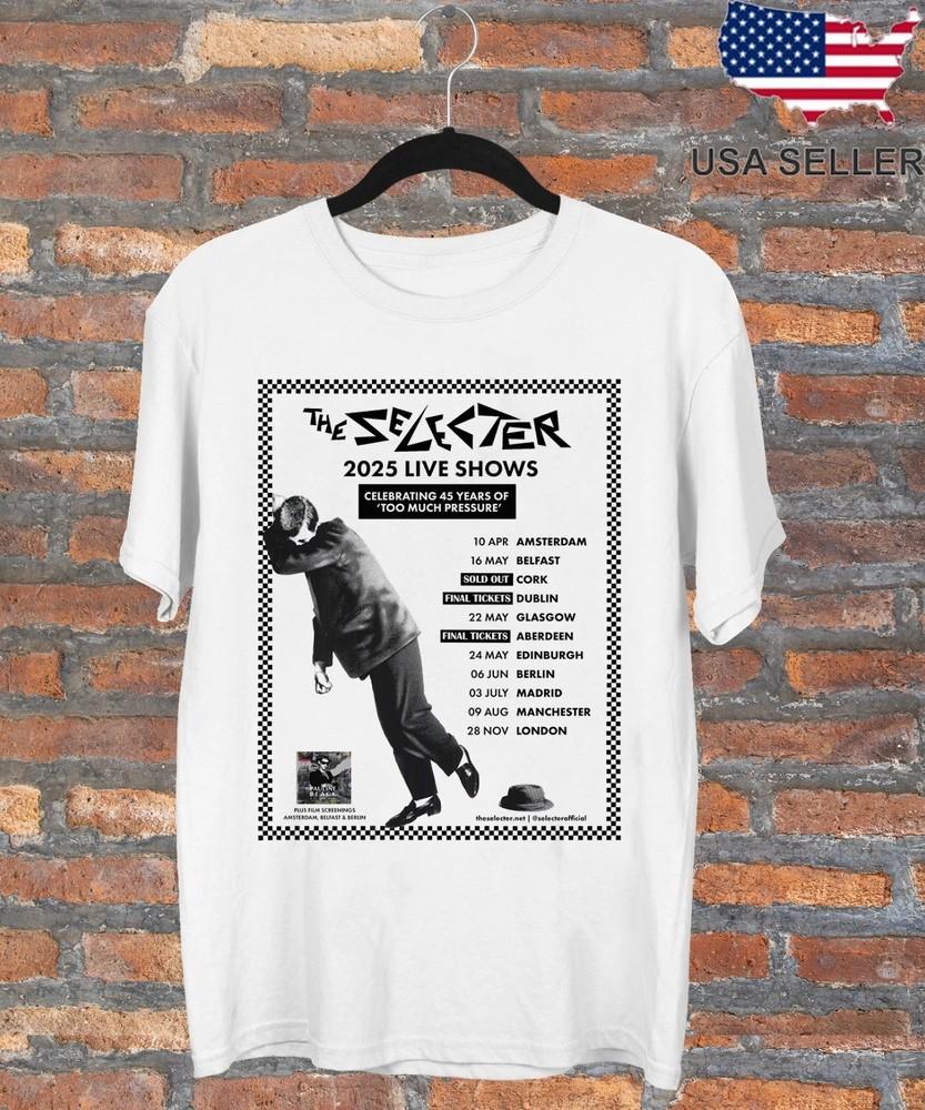 The Selecter Band Tour Too Much Pressure 2025 T Shirt Full Size S-3XL Unisex T-Shirt