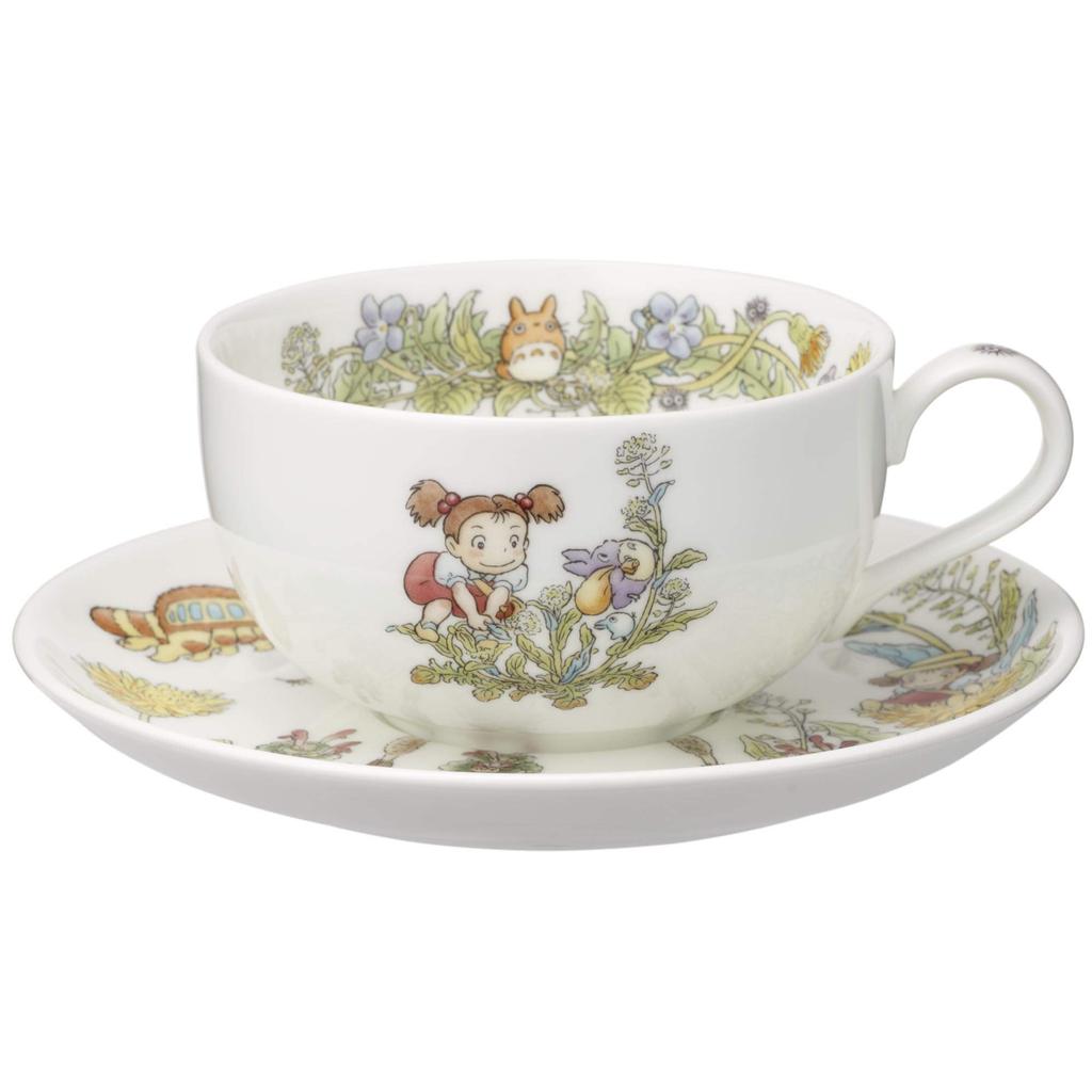 Чашка для молочного чая Noritake Блюдце 325 мл Мой сосед Тоторо Одуванчиковая серия Подходит для микроволновой печи 1 шт. Костяной фарфор и T97285A/4660-2