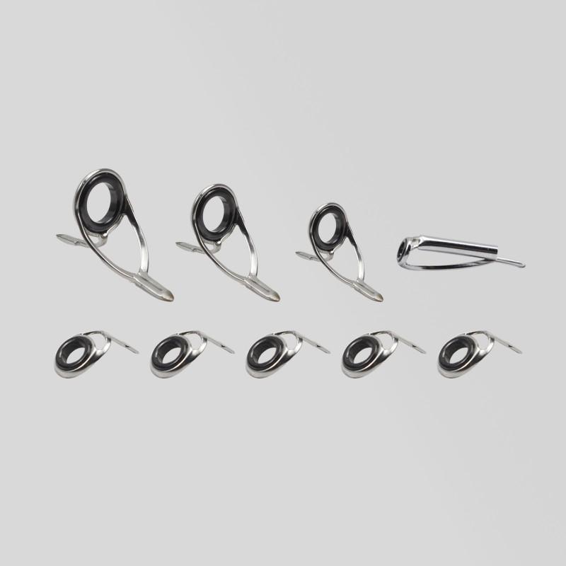 9-Piece Fishing Rod Guide Ring Set Stainless Steel Ceramic Line Guides Spinning Casting Repair
