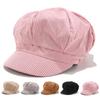 Винтажная женская зимняя однотонная шляпа берет кепка корейская шляпа художника кепка газетчика вельветовая восьмиугольная шляпа горрас