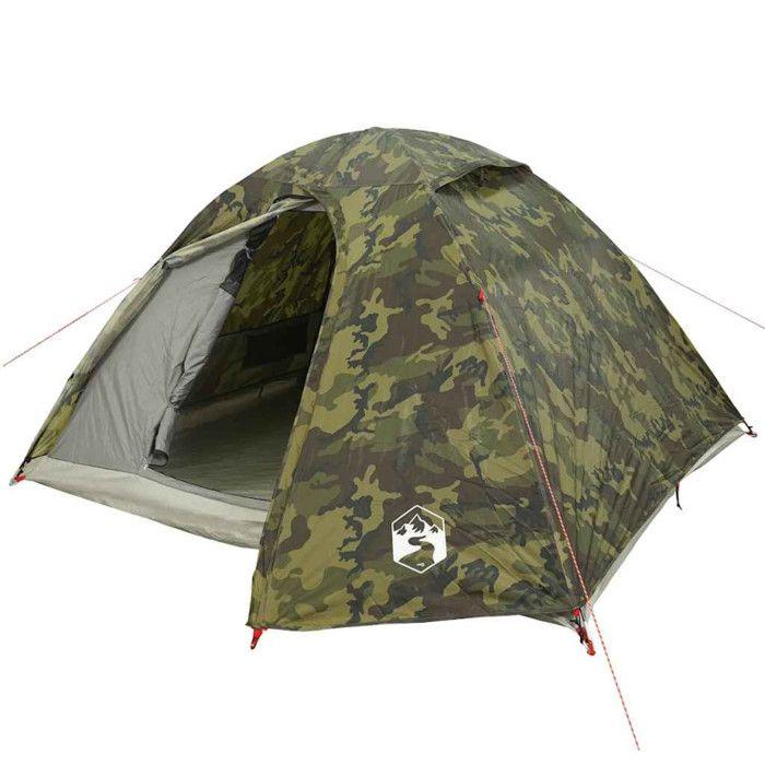 VidaXL Tente de camping à dôme 3 personnes camouflage imperméable, tente, abri de camping, abri de jardin, tente de jardin, 4009617