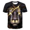 Summer Round Neck Animal Pattern 3D Printed Top Fashionable Casual Short Sleeved Children's Boy T-shirts