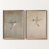 Wall Art Canvas Posters Simple Retro Bird Farmhouse Decor Country Painting Apartment 2 Pcs Frameless Hummingbird