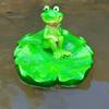 Плавающая лягушка статуя смолы мультфильм расслабляющая лягушка украшение пруд плавающая лягушка фигурка для аквариума сад бассейн водный элемент декор