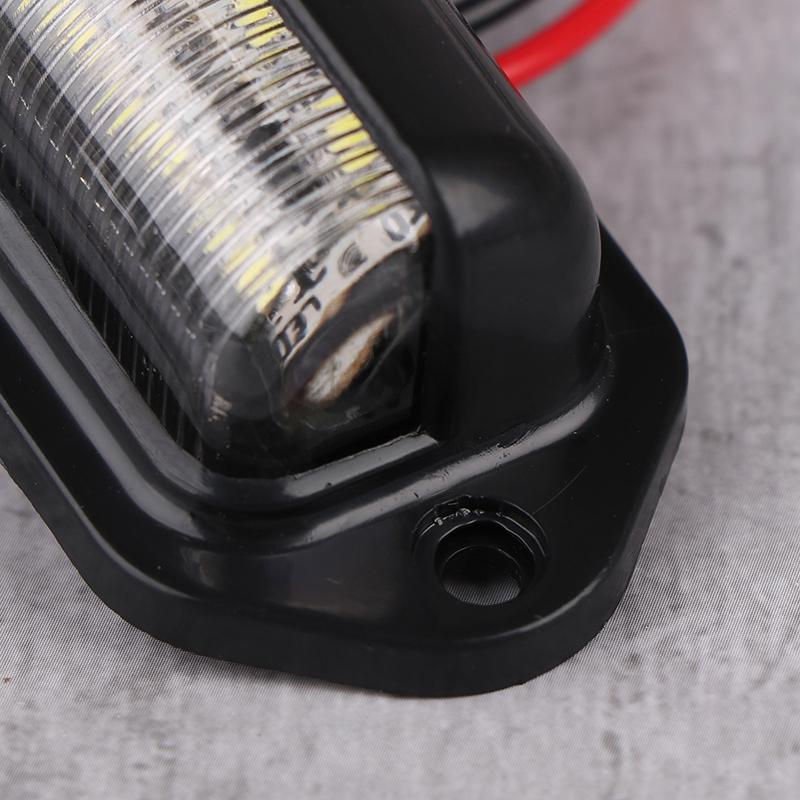 2 шт. 6-светодиодный фонарь номерного знака грузовика, автомобиля, автобуса, прицепа, задний фонарь, боковая лампа 12-24 В, сигнальный фонарь для мотоцикла, автомобильные аксессуары