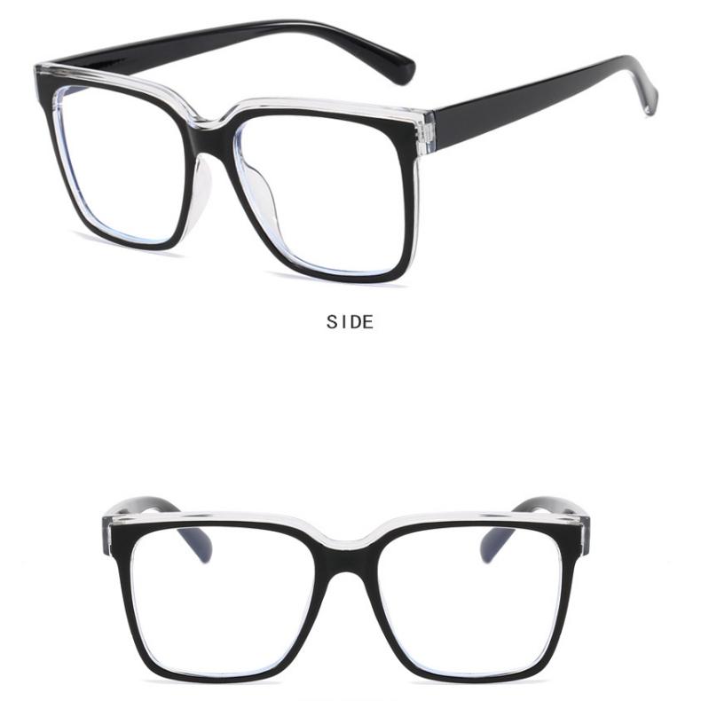 Women's Glasses Anti-Blue Light Simple Fashion Personality Retro TR90 Plain Glasses Commuter Student Travel Glasses