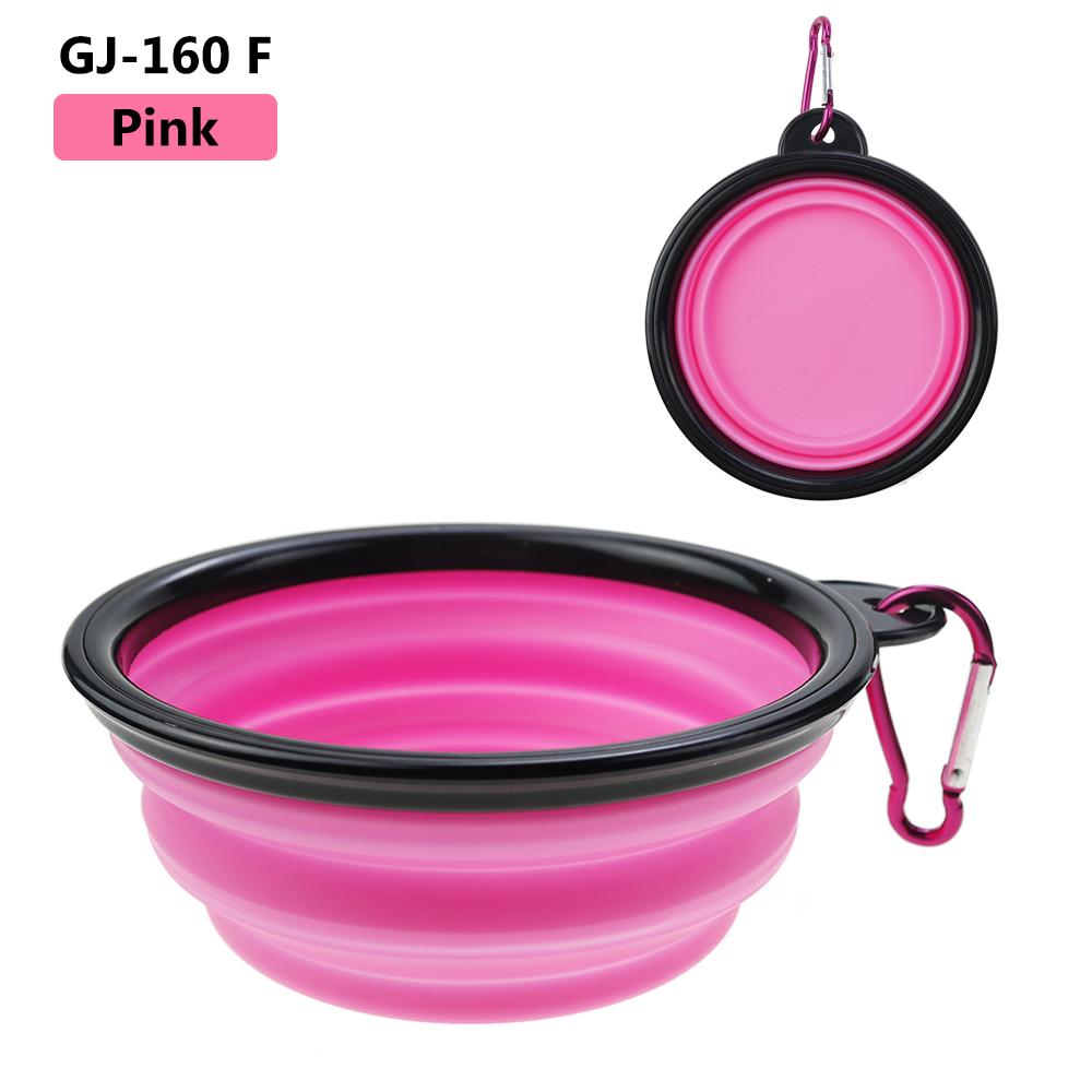 1PC 350ml Soft Silicone Pet Dog Bowl Folding Travel For Portable Collapsible Food Water Feeding Hanging Storage Odorless