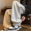 Мужские японские модные серые широкие спортивные штаны - Плотные, Повседневные, Идеальны для весны и осени.