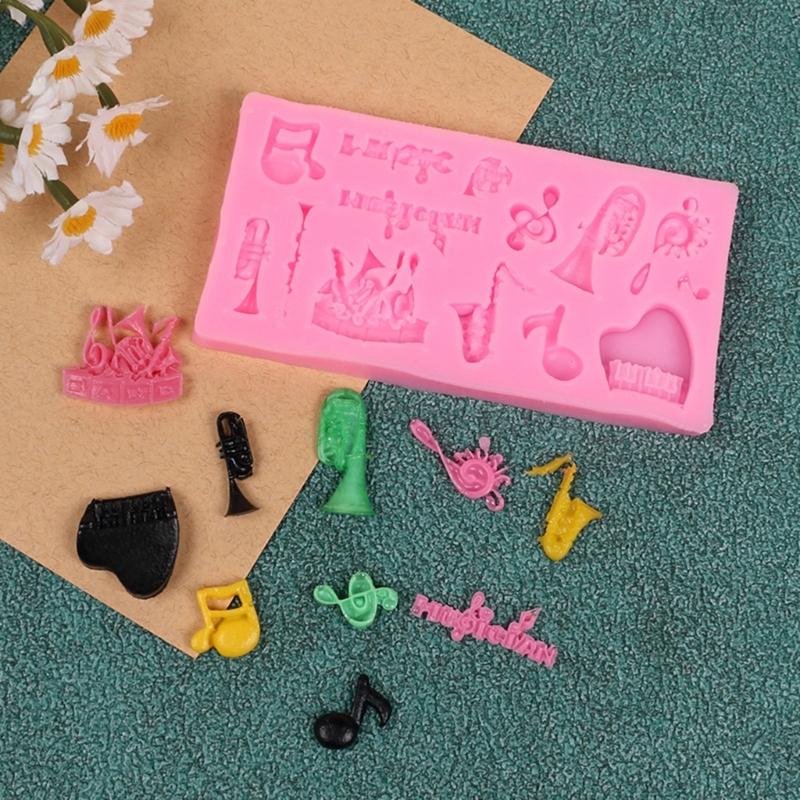 Heat Resistant Silicone Music Theme Mold For Cake Decorating And Handmade Crafts