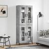 Vidaxl Witrynka, Szarość Betonu 69,5X34X180 Cm Materiał Drewnopochodny