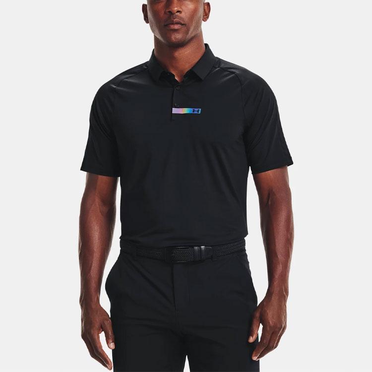 Under Armour Мужские рубашки-поло с коротким рукавом Rush Series Performance Slim Fit, черные 1366253-001