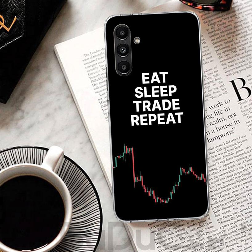 Trade Investment Forex Stock Market Phone Case For Samsung A17 A16 A26 A36 A56 A15 A14 A13 A55 A54 A53 A35 A34 A33 A25 A24 A23 A