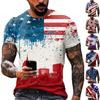 Independence Day Print - Men's Printed Casual Round Neck Short Sleeved T-shirt