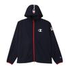 Long Sleeve Stretch Windproof Zip Hooded Jacket with Men's Anti-Static Water-Repellent One-Point Logo, Navy, C3-ZG601