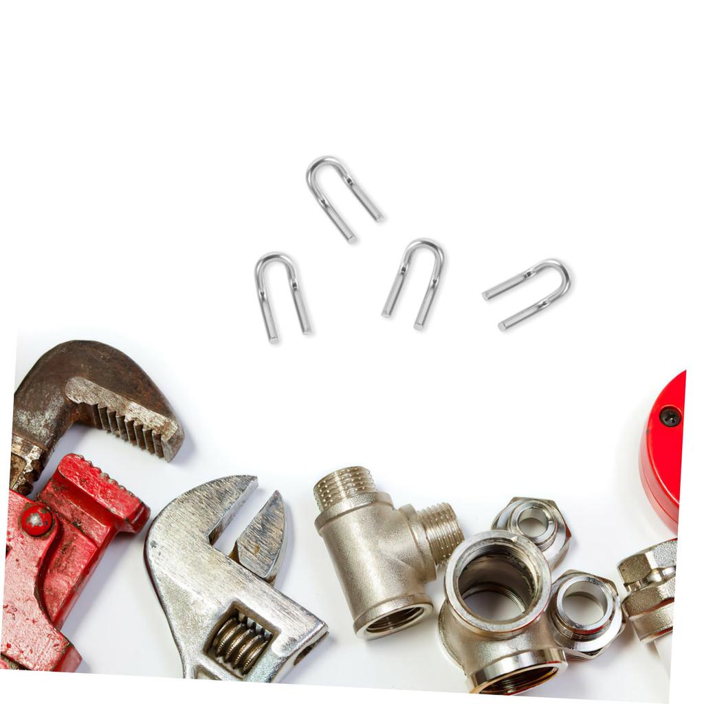 WEKADRIN 4 Motorcycle Stainless Steel Exhaust Shape Hook Spring Hook Simple