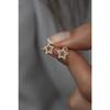 925 Sterling Silver Rose Zircon Stone Star Earring