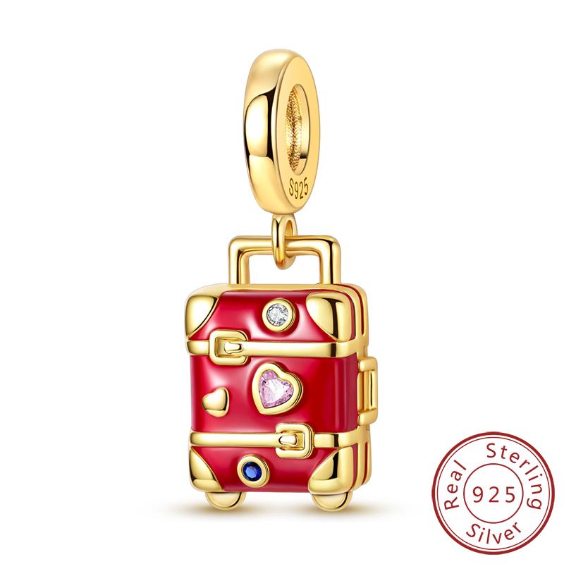 Шармы Оригинальная Медь Золото Балетки Бант Ангел Сердце Крест Шарм Бусина Подходит Браслет Браслет Подвеска Женские Украшения