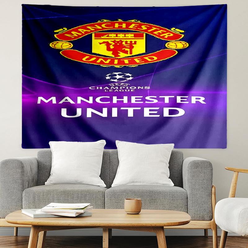 Manchester Football Print Tapestry, Lightweight Wall Hanging, for Bedroom, Dorm, Living Room, Home Art Decor - Birthday Christmas Gift for Friends