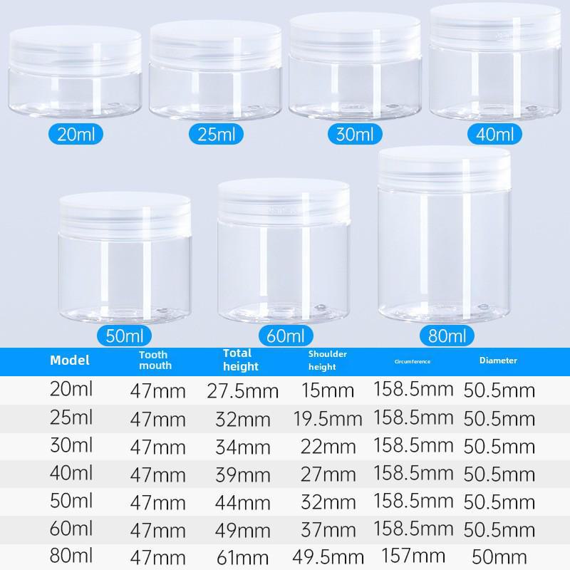 «Банка для крема 100 мл с ПЭТ, алюминиевой крышкой и прозрачная бутылка с широким горлом 250 мл с внутренней крышкой»