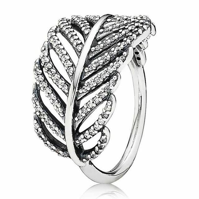 New 925 Sterling Silver Ring Light As A Feather Eternity Braided Love Twin Butterfly Ring With Crystal For Women Jewelry