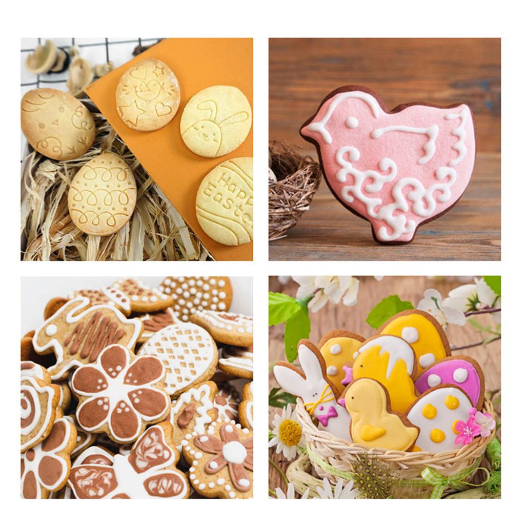 9 Piece Easter Cookie Cutter Set Durable Molds Unique DIY Cookie Moulds Baking Tools Biscuit Molds for Baking and Crafts