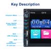 Double 2 Din 7inch Car Stereo Radio MP5 Bluetooth Touch Carplay USB Mirror Link for GPS Bilicar-7042