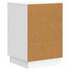 Nightstand with Drawers White 43 x 41 x 63.5 cm Engineered Wood