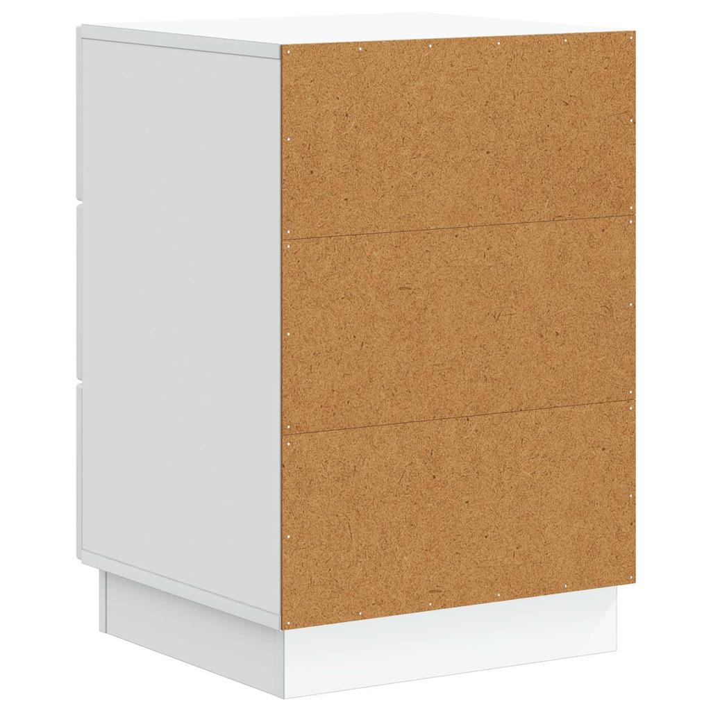 Nightstand with Drawers White 43 x 41 x 63.5 cm Engineered Wood