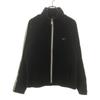 Logo Embroidery Fleece Jacket M Black Women Used