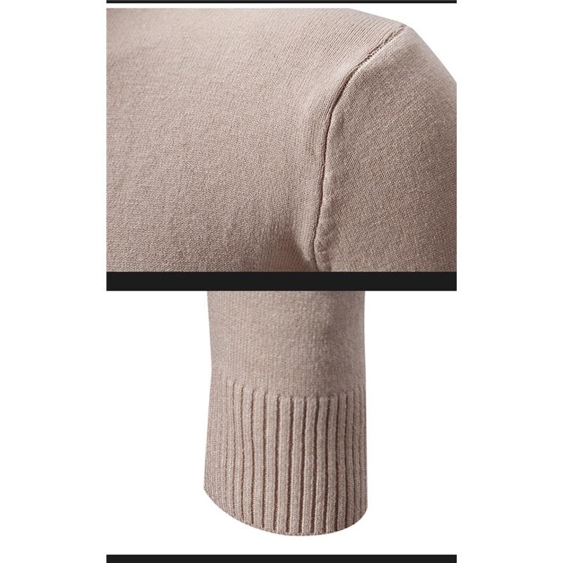 New Spring Zipper Pullover Sweaters For Men Autumn High Elastic Warm Sweater Winter Stand Collar Solid Color Knitted Sweatwear