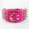 Wide Sharp Spiked Studded Leather Dog Collars for Medium Large Big Dogs Pitbull Mastiff German Shepherd 7 Colors