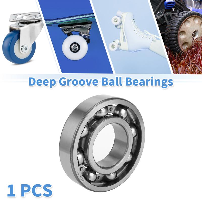 Motoforti 6314 & Deep Groove Ball Bearings P5 70x150x35mm Lubricated Bearings Open Type Silver Tone Scooter Skateboard Wheel