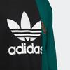 Adidas Оригинальный свитшот с логотипом и цветными блоками, асимметричный подол, мужские топы, черный HC0379