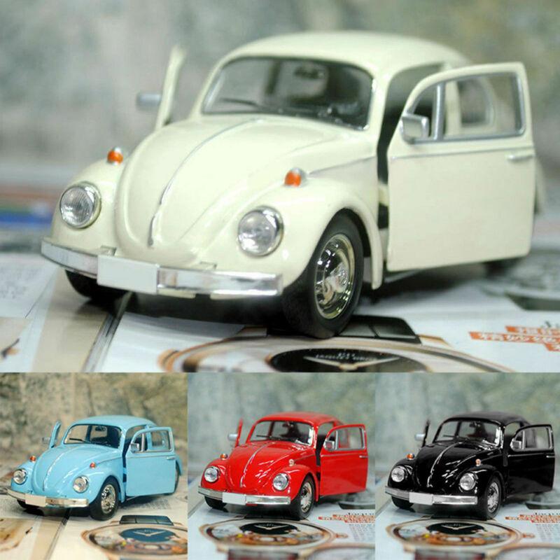 UK Vintage Beetle Diecast Pull Back Car Model Toy Children Gift Table Top Decor