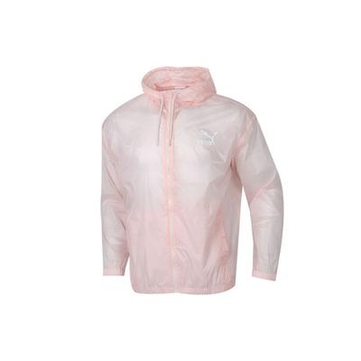 Puma Куртка с капюшоном и застежкой-молнией, унисекс, белая, розовая 599904-17