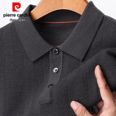 Мужской свитер-поло с коротким рукавом Pierre Cardin из 100% чистой шерсти