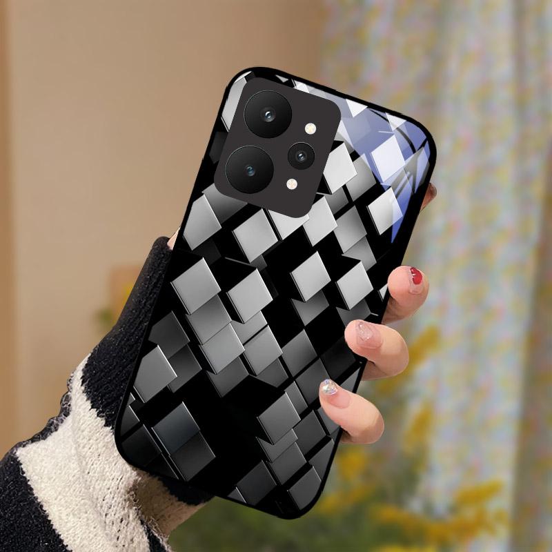 Роскошный Чехол из Закаленного Стекла Для Realme 15 5G RMX5106 RMX5105 Чехол для Телефона Полностью Защитный Ударопрочный Корпус Fundas Мультяшный Capa
