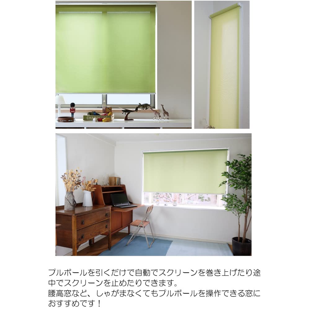 Рулонная штора Toso, Ночной зеленый, 60x180см, Уровень 3 светоблокировки, Пружинный механизм, 30005569