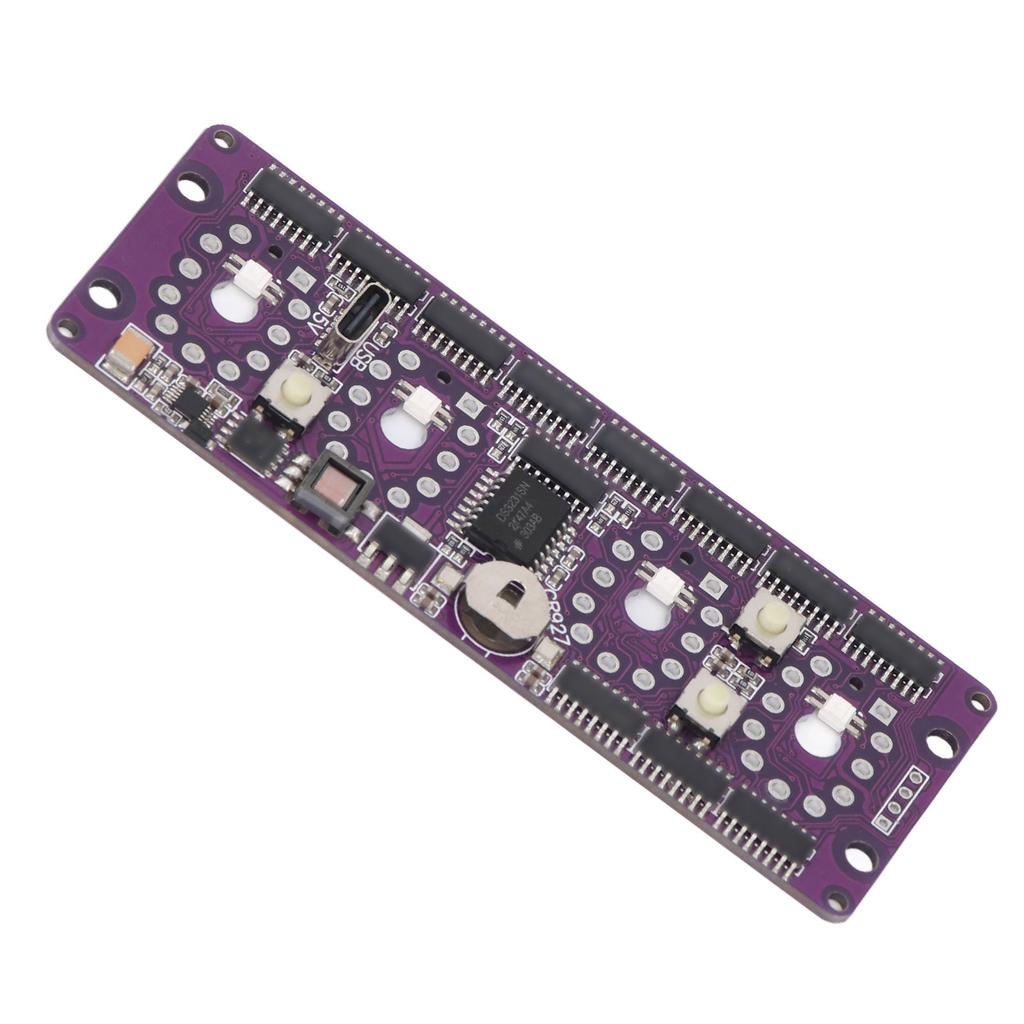 Печатная плата для часов на газоразрядных индикаторах, Плата управления для часов на газоразрядных индикаторах, Множество цветов подсветки, Модуль часов на газоразрядных индикаторах с 12/24-часовыми форматами