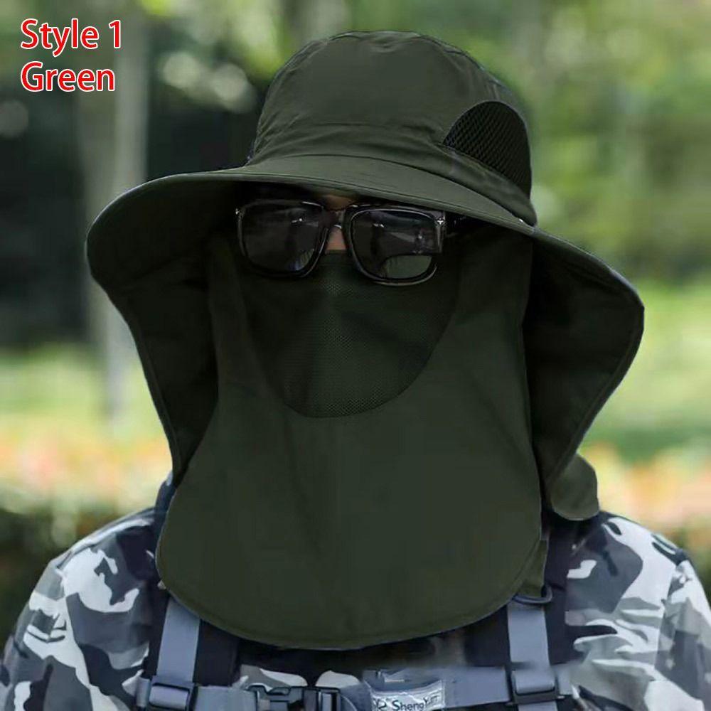 1 шт. солнцезащитная кепка для рыбалки с маской, анти-УФ-защитная походная кепка, летняя кепка для женщин и мужчин